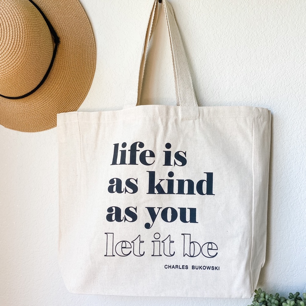 Funny Screen Printed Canvas Shopping Tote Bag - Handmade
